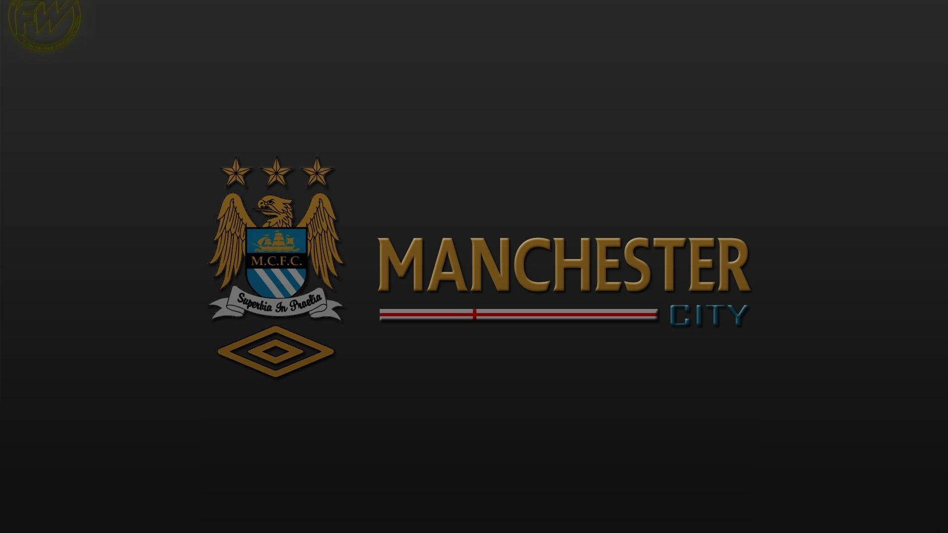 Manchester City Logo Simple Black Background