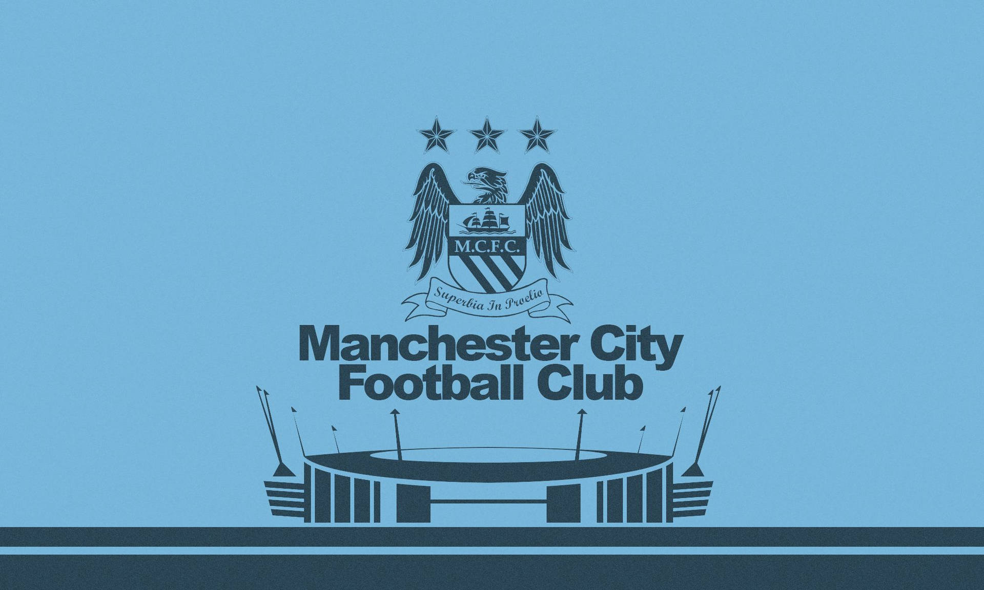 Manchester City Logo Stadium Art Background