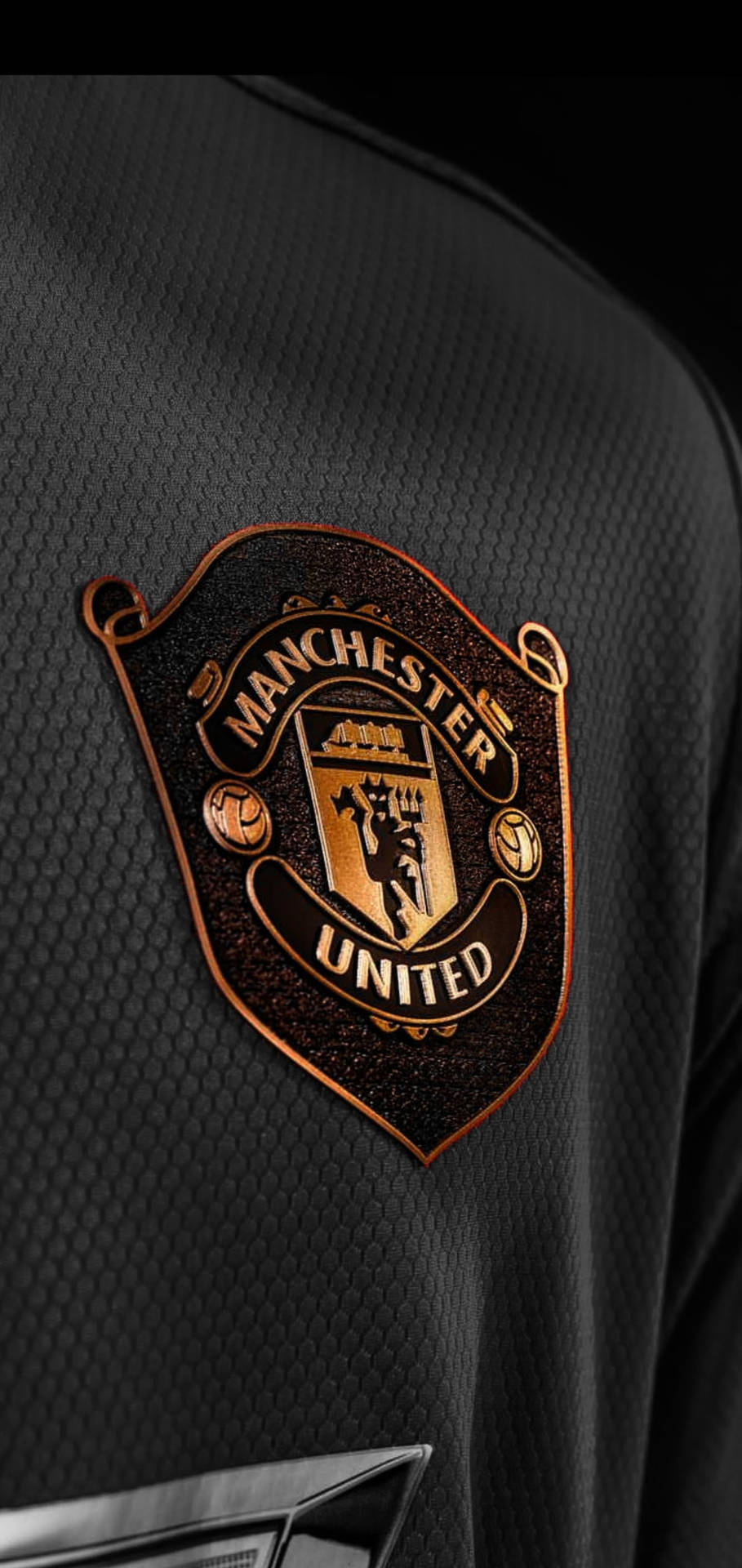 Manchester United Black And Gold iPhone Wallpaper