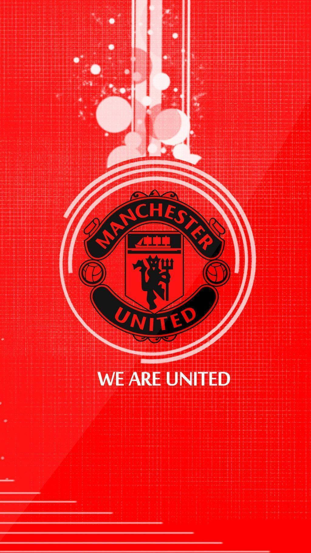 Manchester United Black Logo Portrait Wallpaper