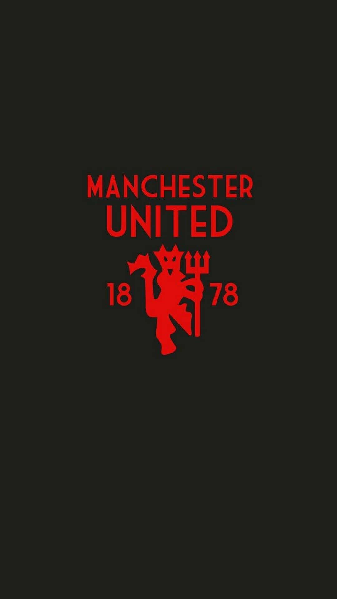 Manchester United Iphone Logo Black And Red Wallpaper