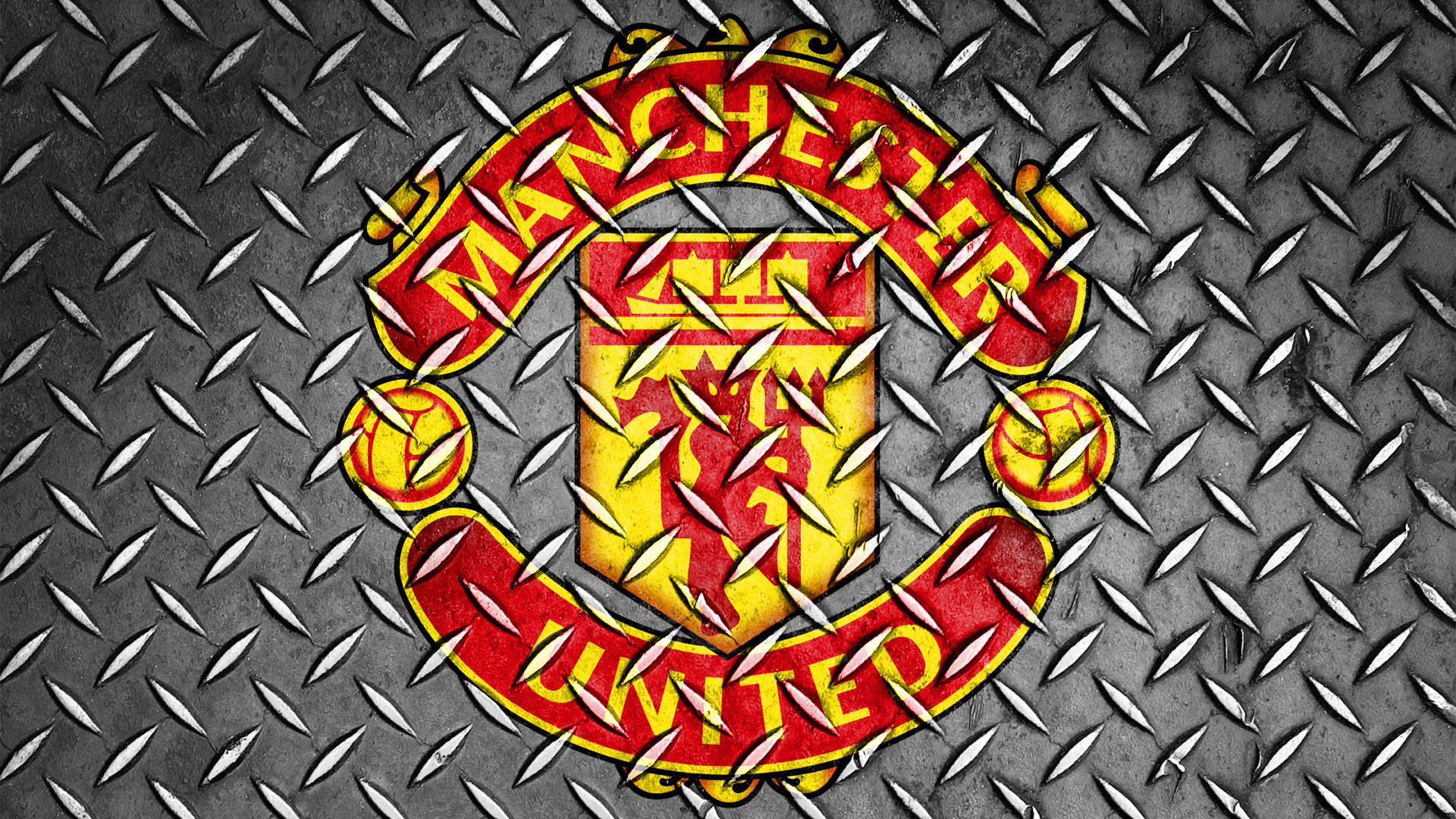 Manchester United Logo Metal Pattern