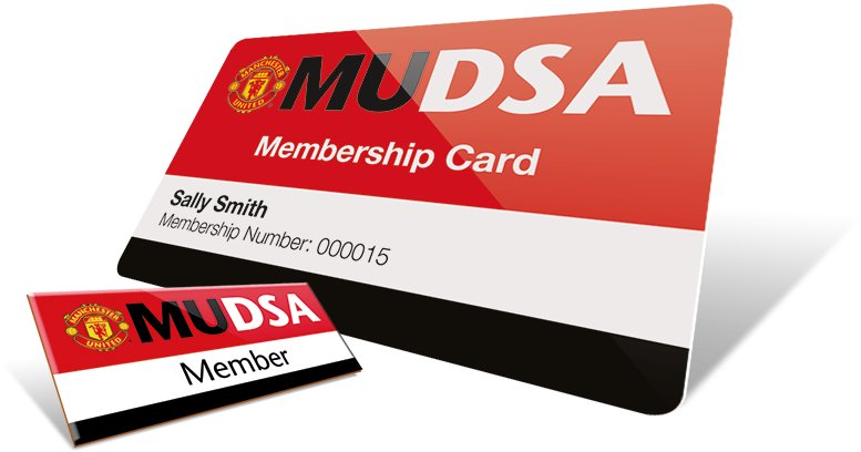 Manchester United M U D S A Membership Card PNG