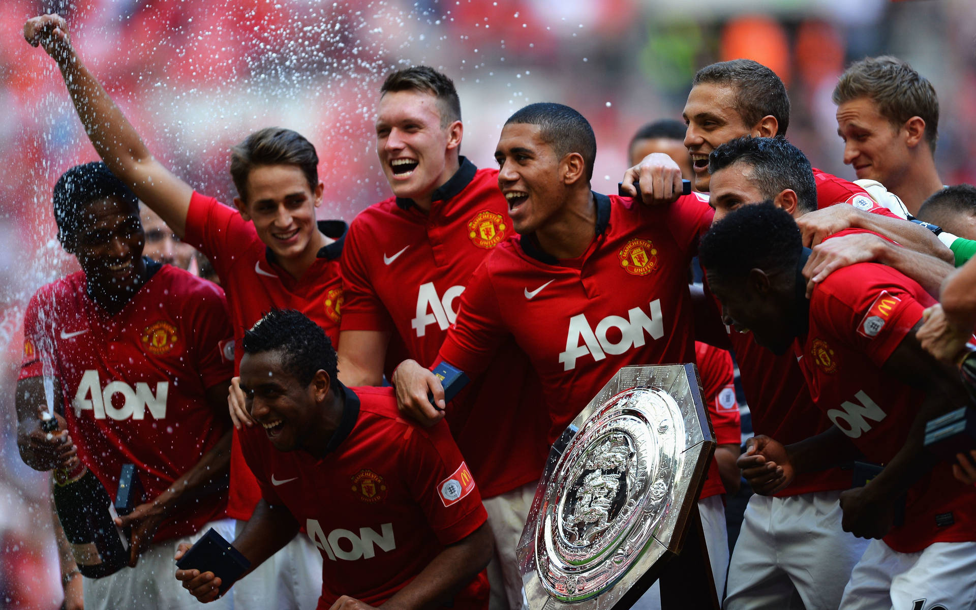 Manchester United Players Champions Wallpaper