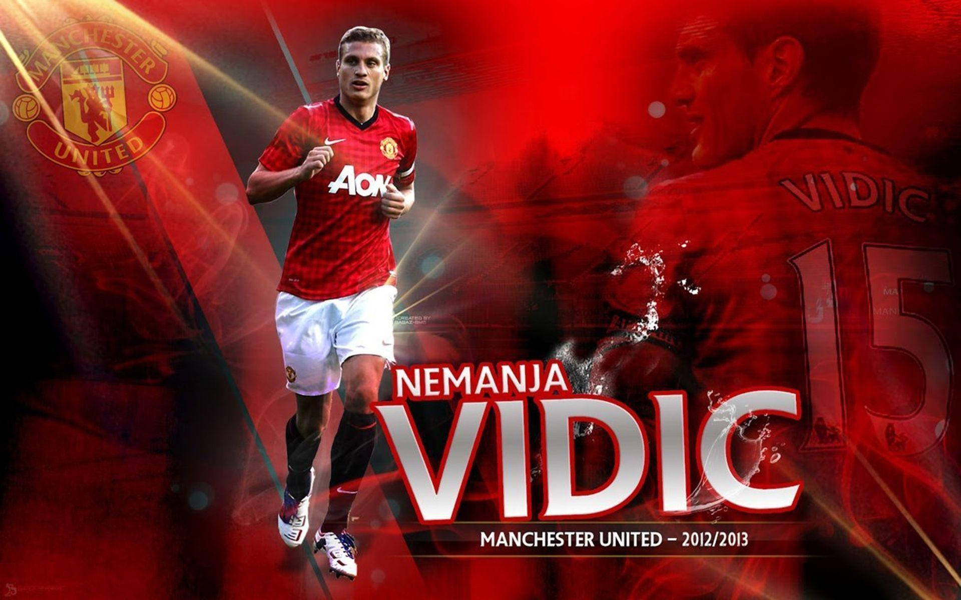 Manchester United Players: Nemanja Vidic Wallpaper