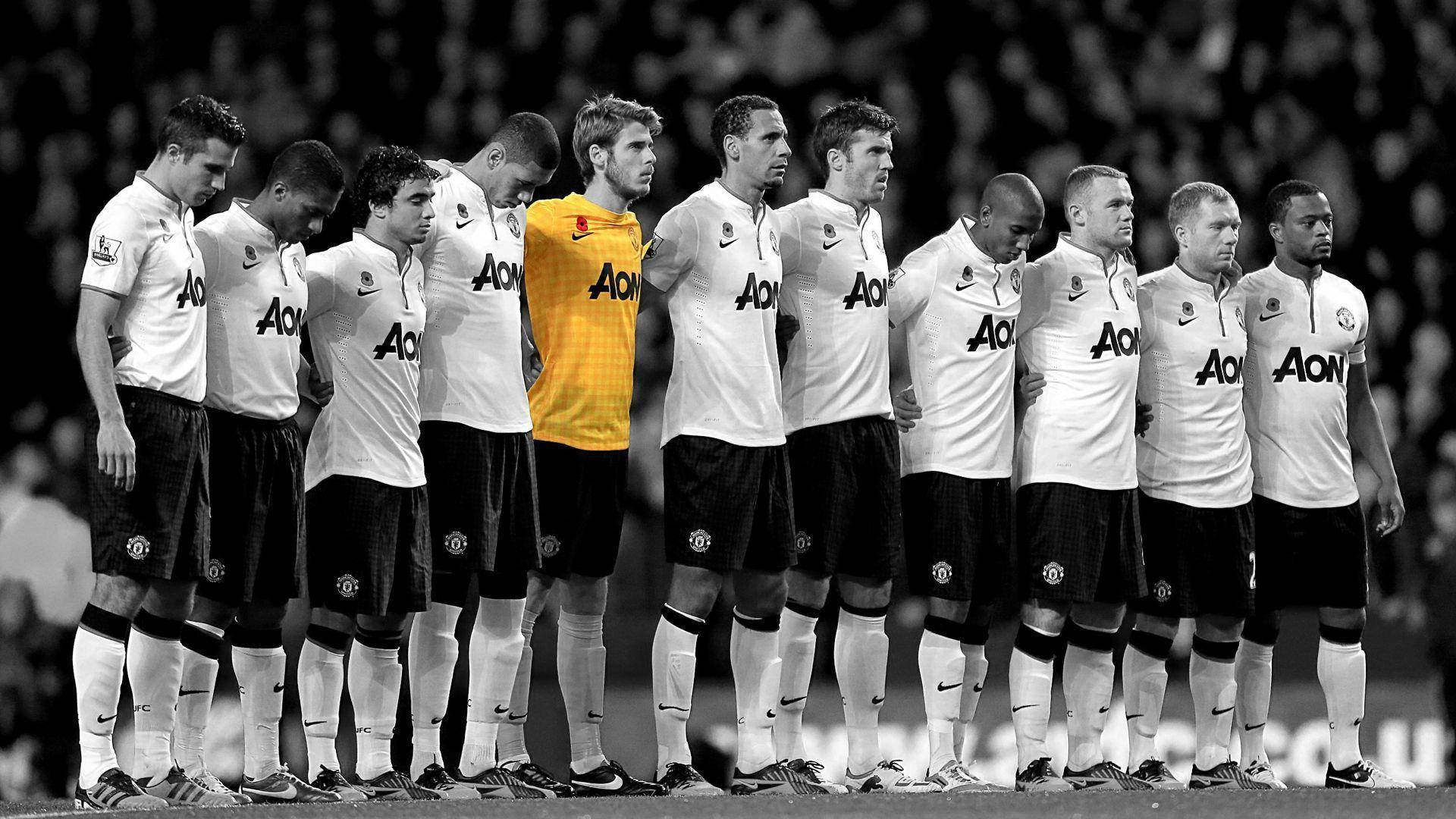 Manchester United Players Pre-game Shot Wallpaper