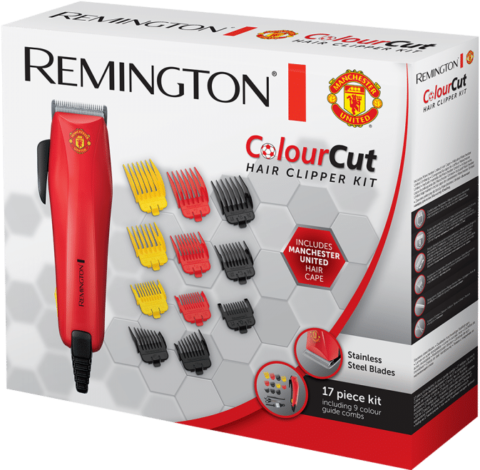 Manchester United Remington Colour Cut Hair Clipper Kit PNG