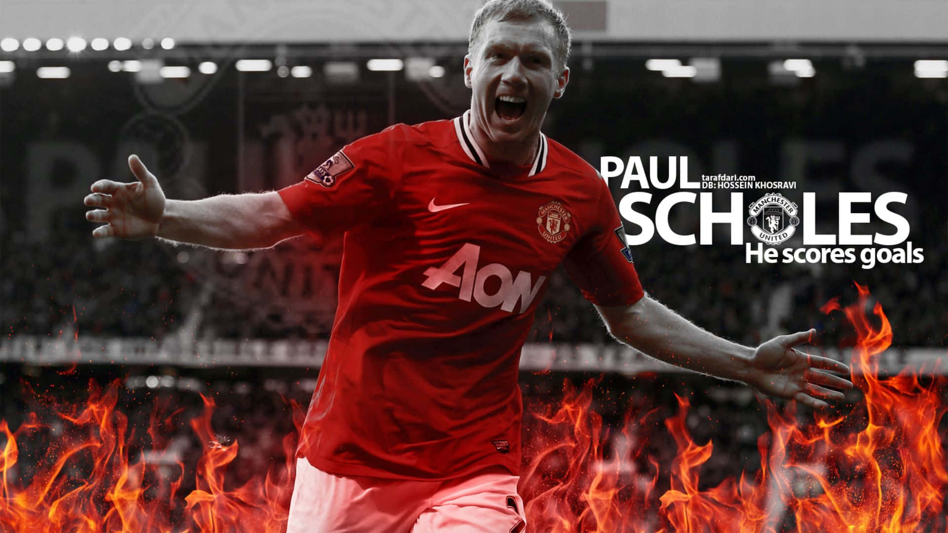Squadradel Manchester United - Paul Scholes Sfondo