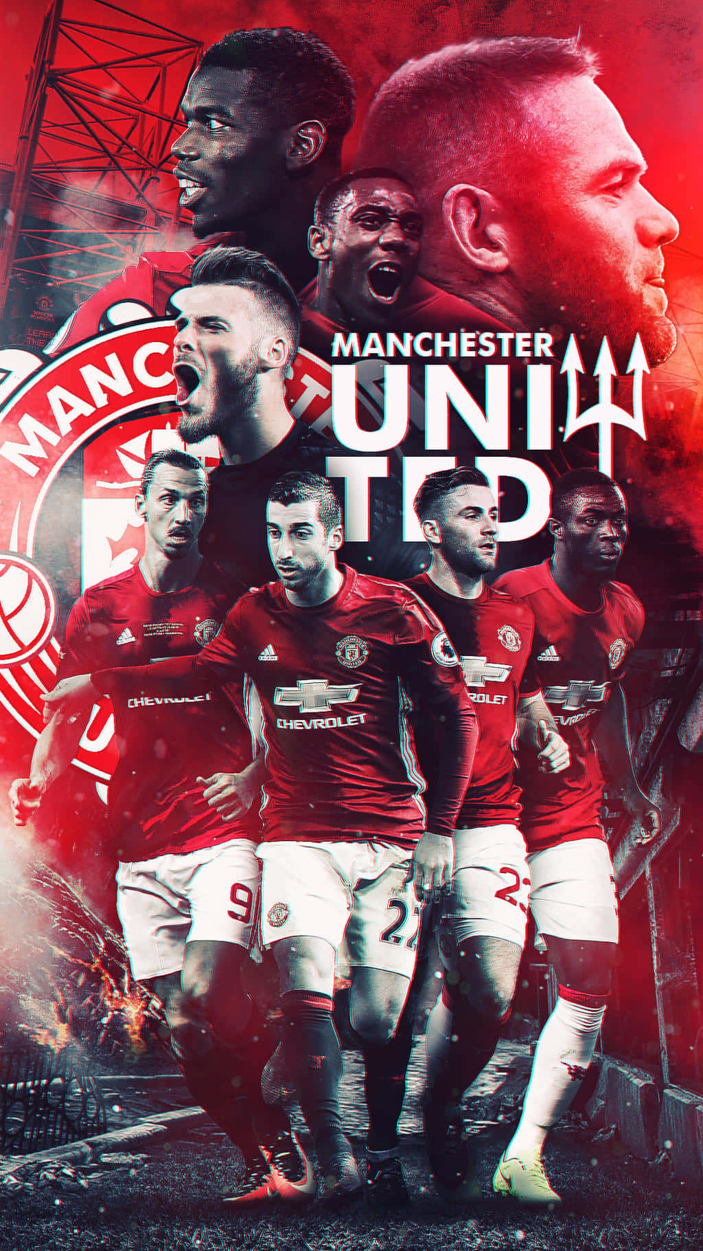 High-Powered Manchester United Team Wallpaper