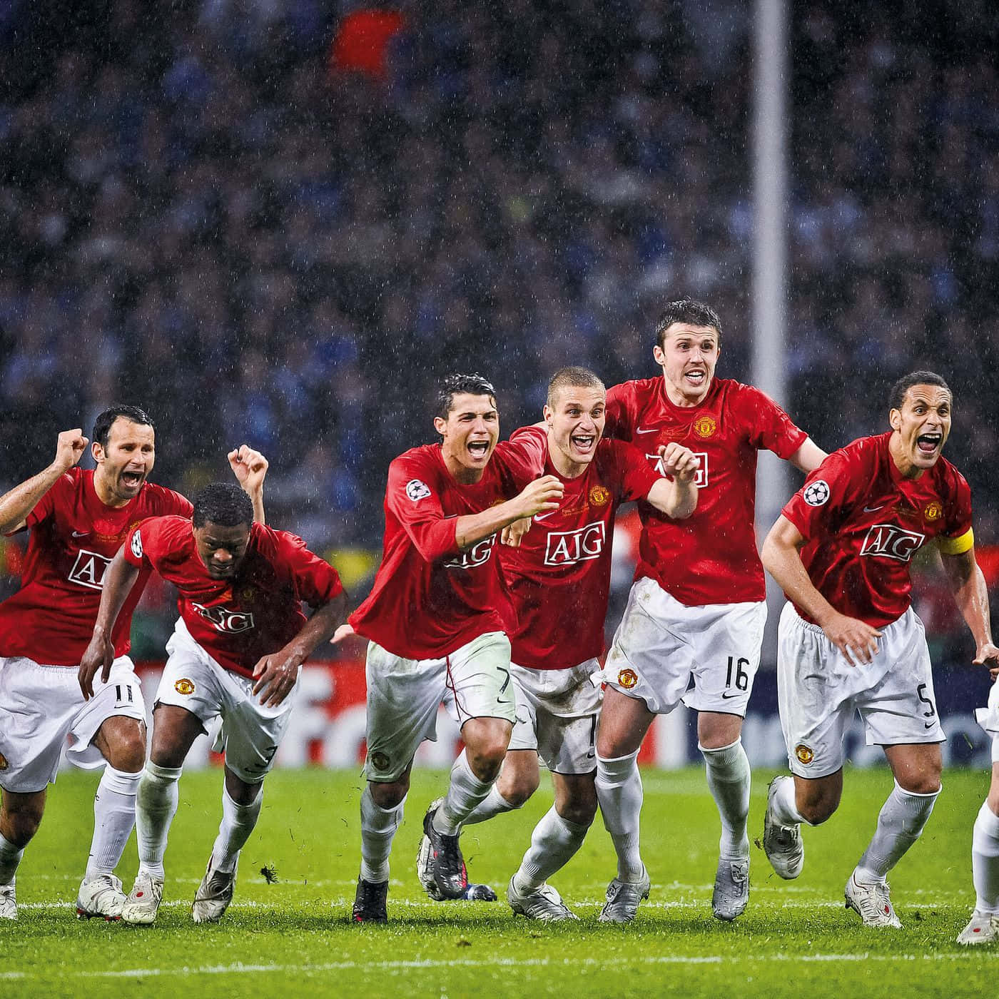 Manchester United Team Celebrating Wallpaper