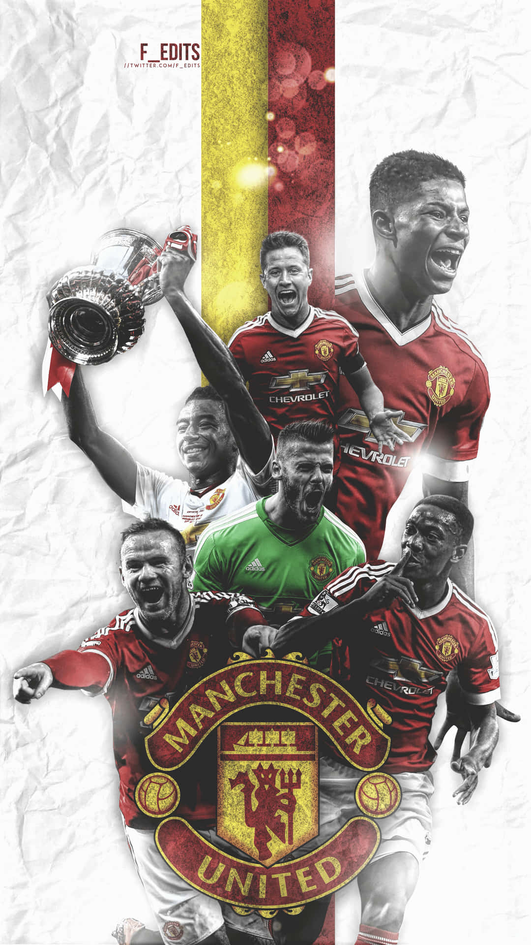 The gallant Manchester United team, poised for success. Wallpaper