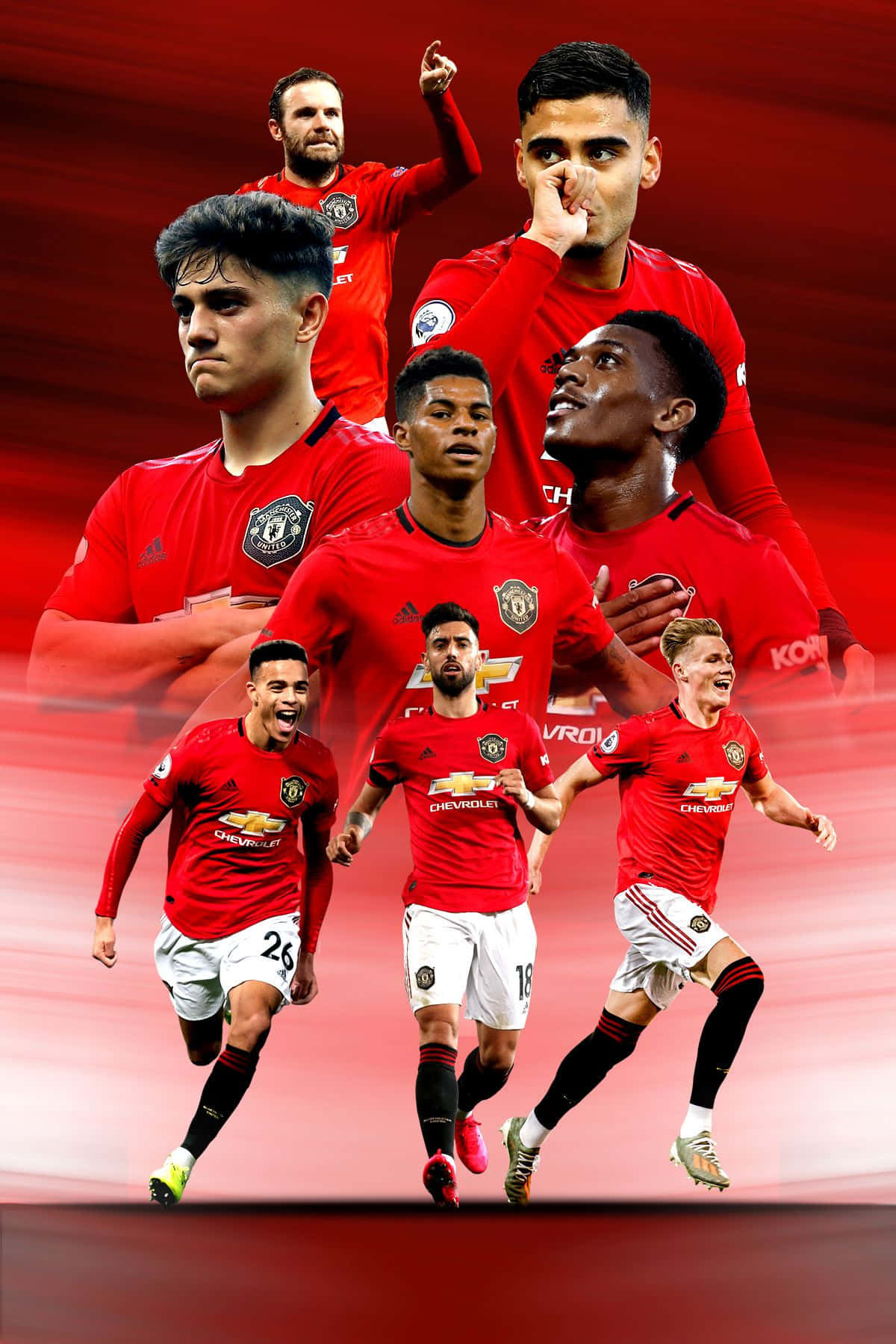 Derneue Look Von Manchester United - Wieder Vereint In Rot Wallpaper
