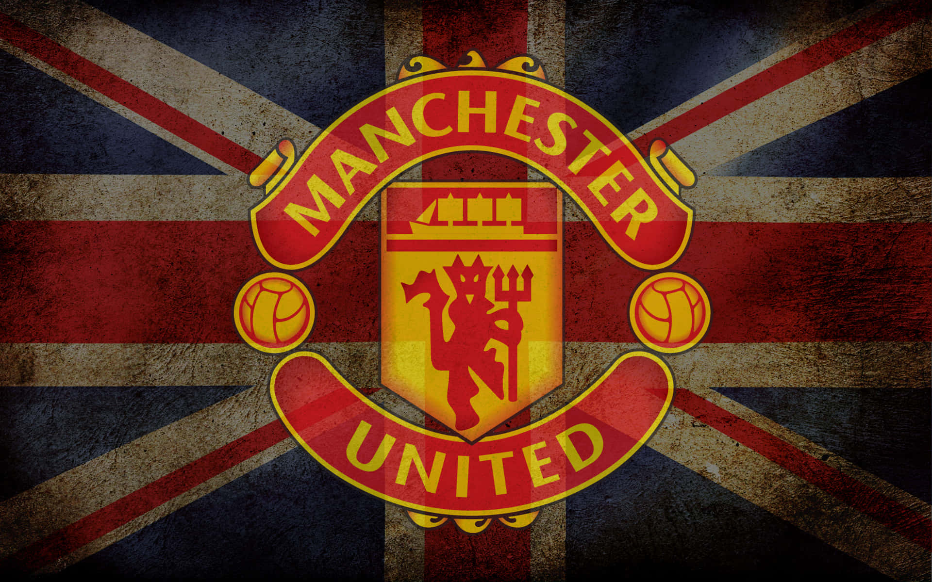 Squadrae Bandiera Del Manchester United. Sfondo
