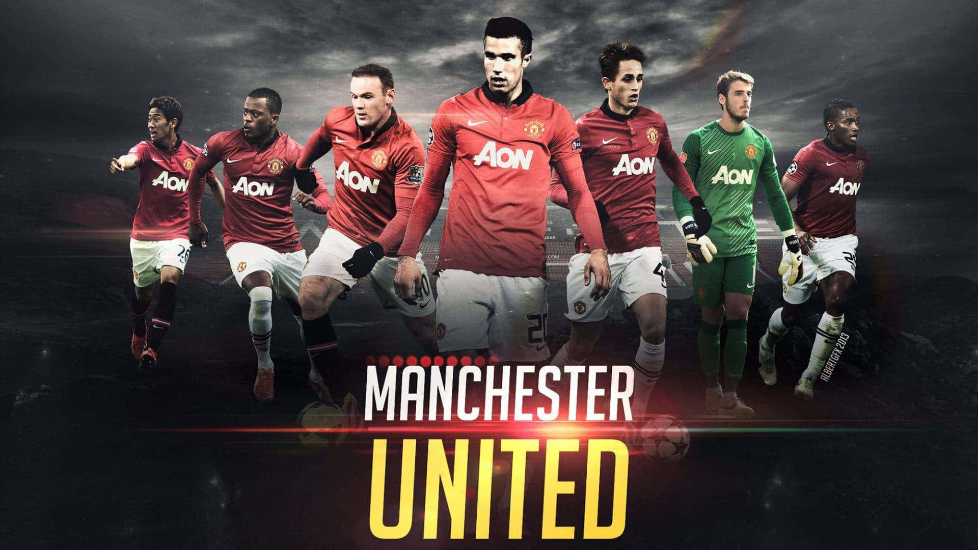 Den Manchester United Team Wallpaper. Wallpaper