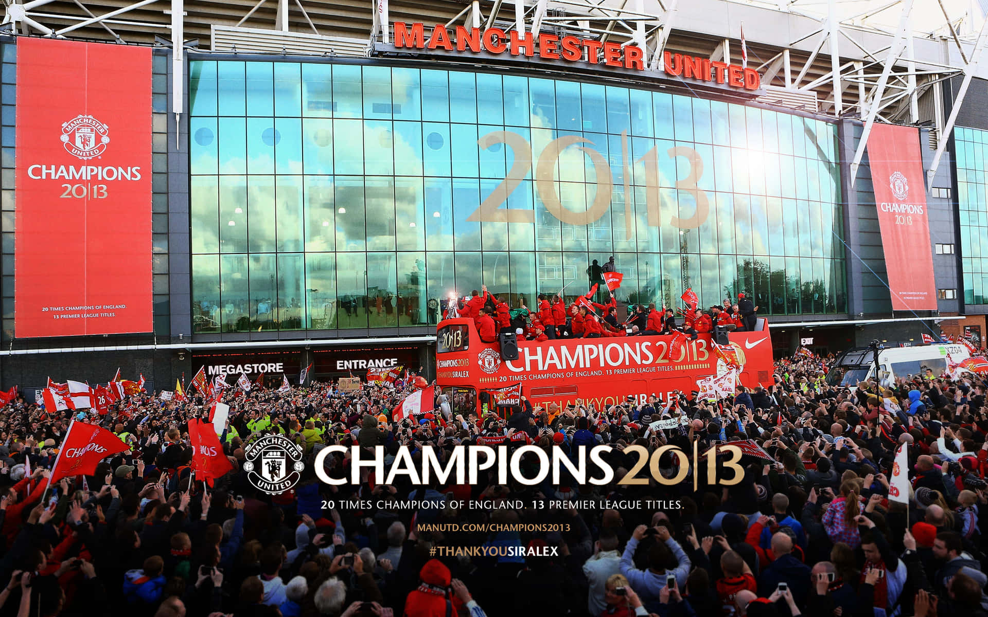 Manchester United2013 Champions Celebration Wallpaper