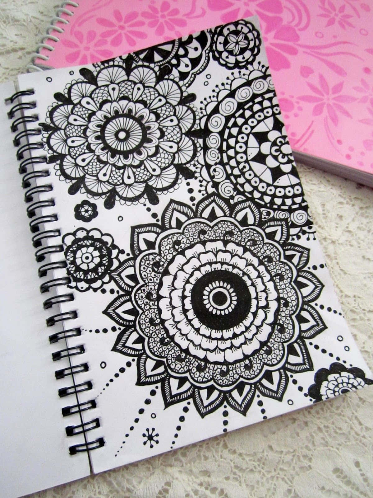 Mandala Art On Notebook Picture