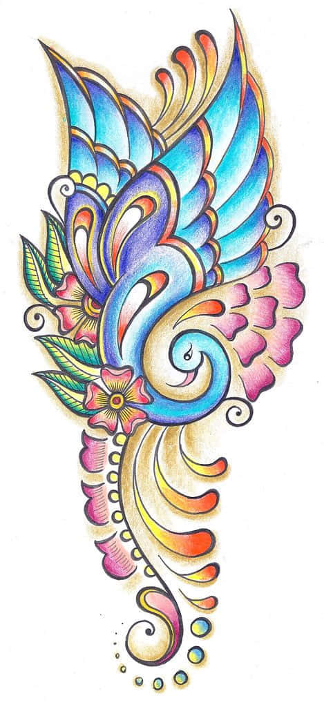 Mandala Art Tattoo Colored Pencil Picture