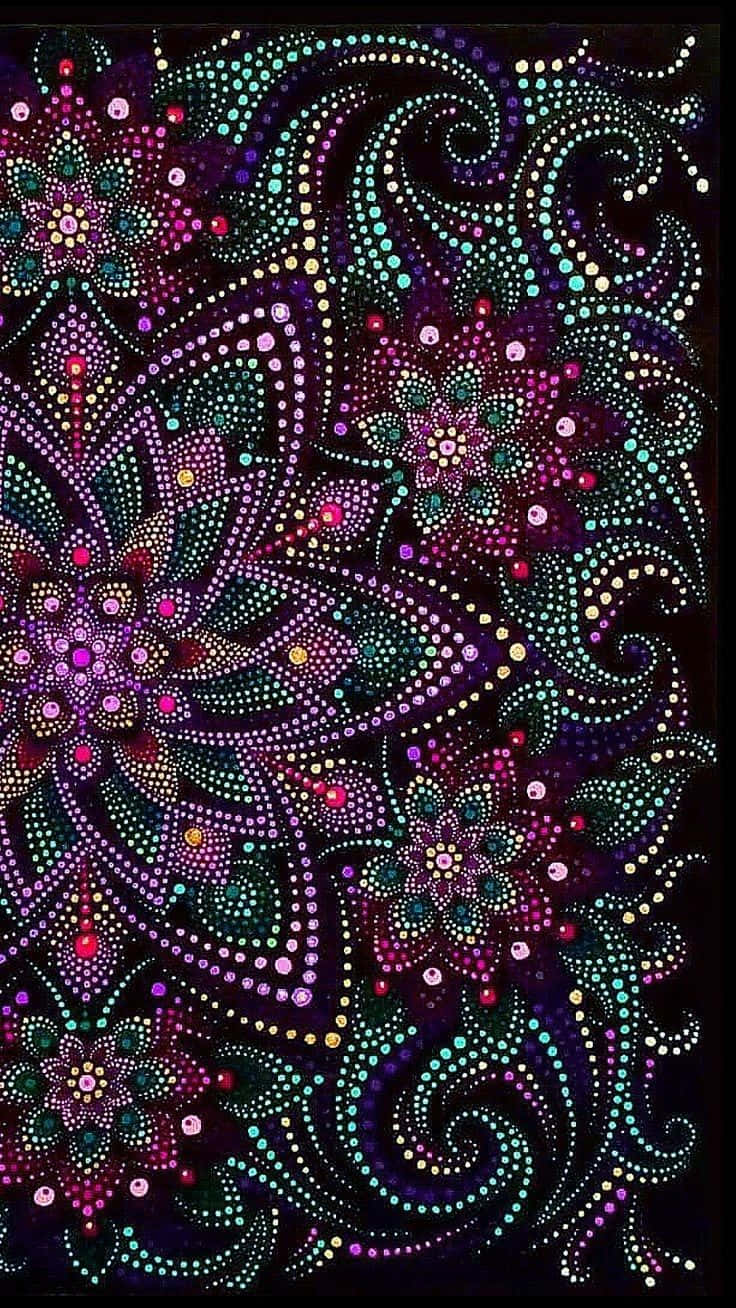 Purple Blue Mandala Art Picture