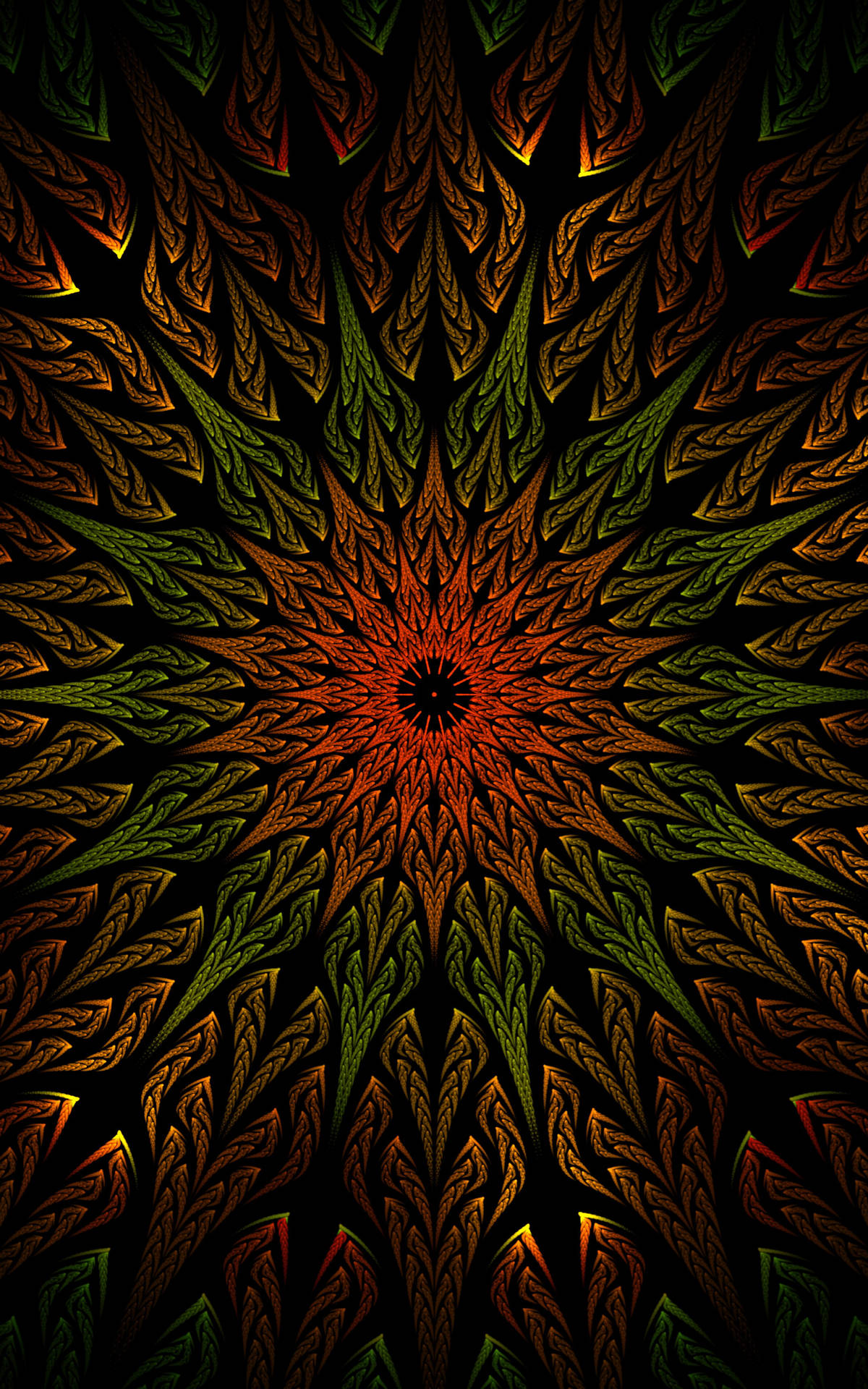 Mandala Dark Fractal Wallpaper