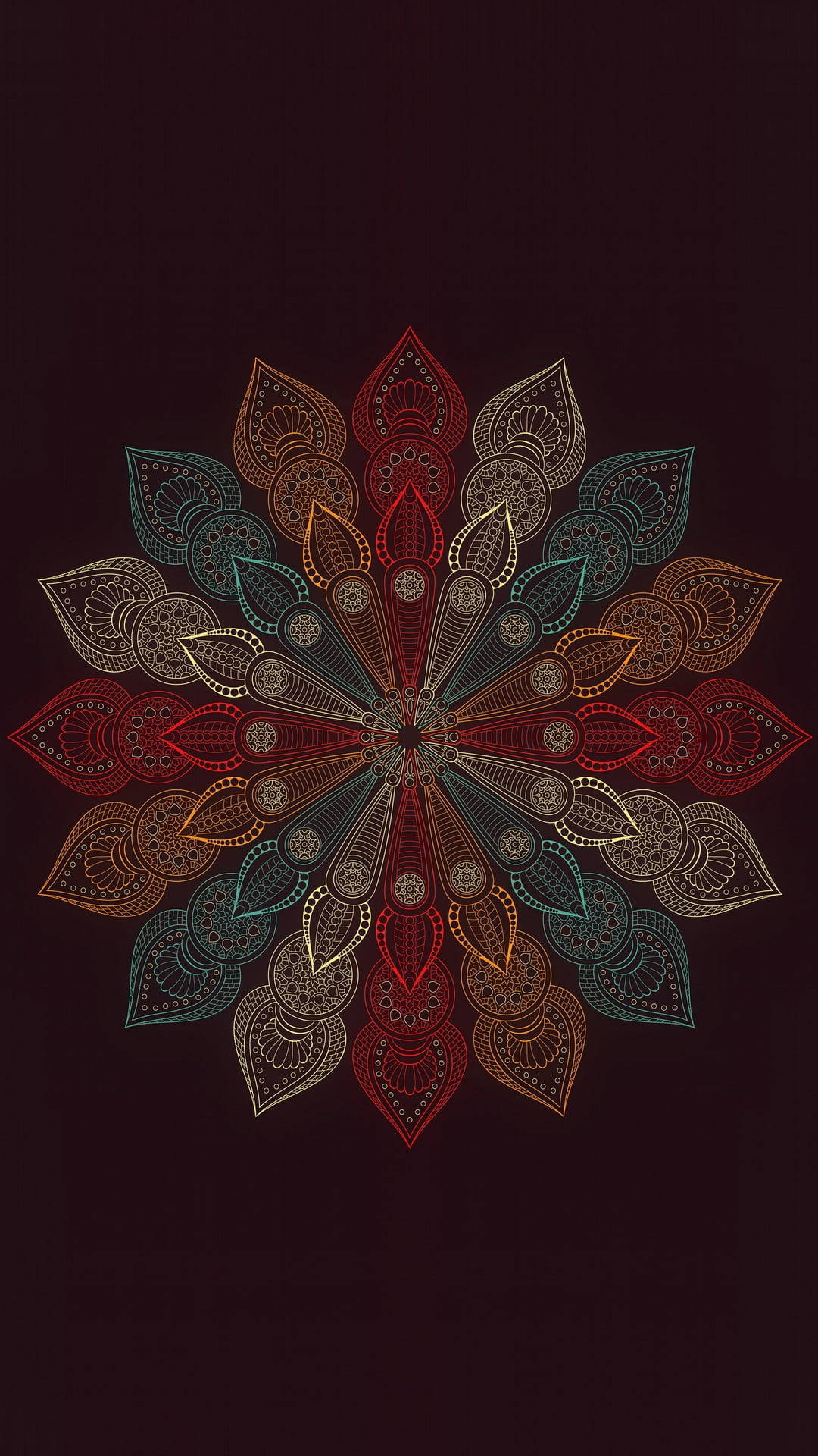 Mandala Floral Artwork Flower Mobile Wallpaper