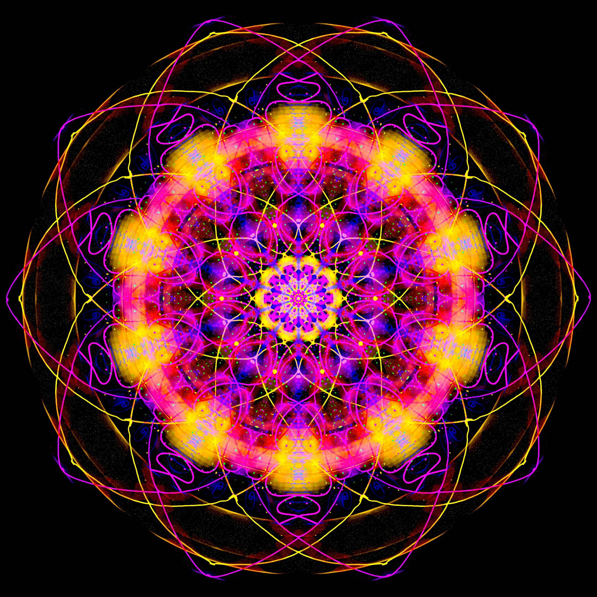 Mandala Trippy Symmetrical Wallpaper