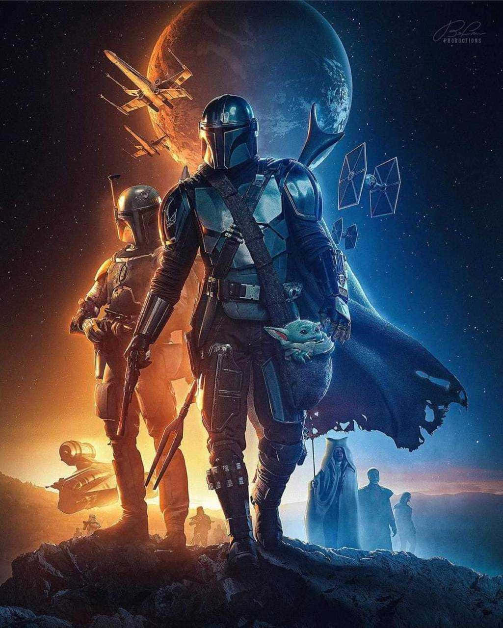 Star Wars Mandalorian Poster Wallpaper