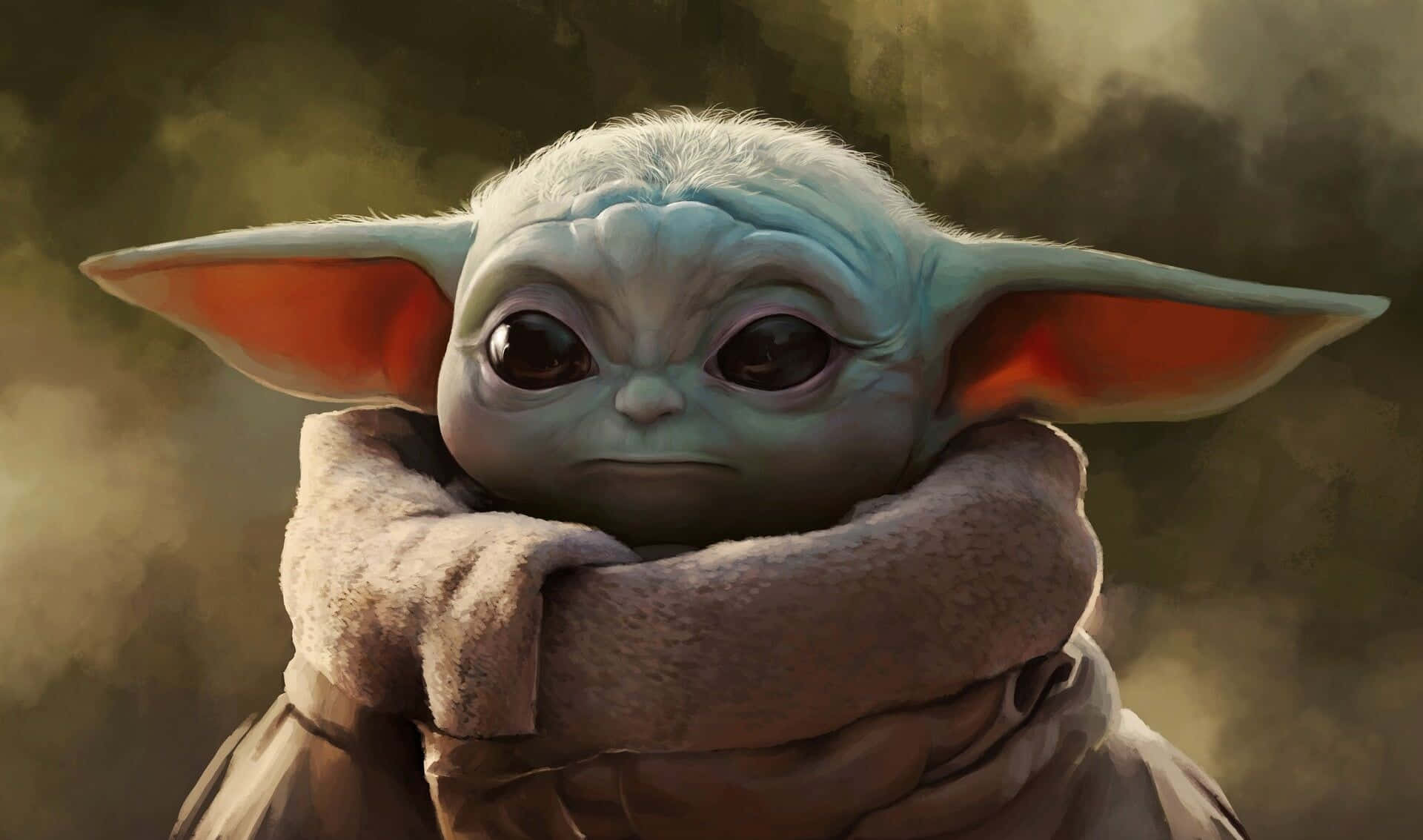 Little Yoda Joins The Mandalorian Wallpaper