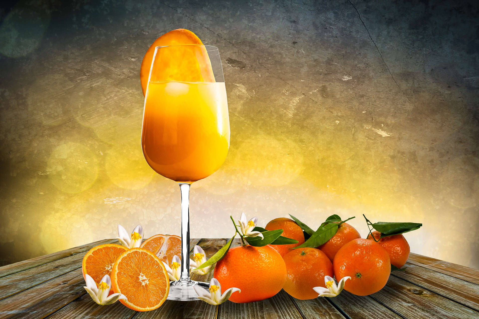 Jugode Mandarina Naranja, Una Refrescante Bebida Cítrica Fondo de pantalla