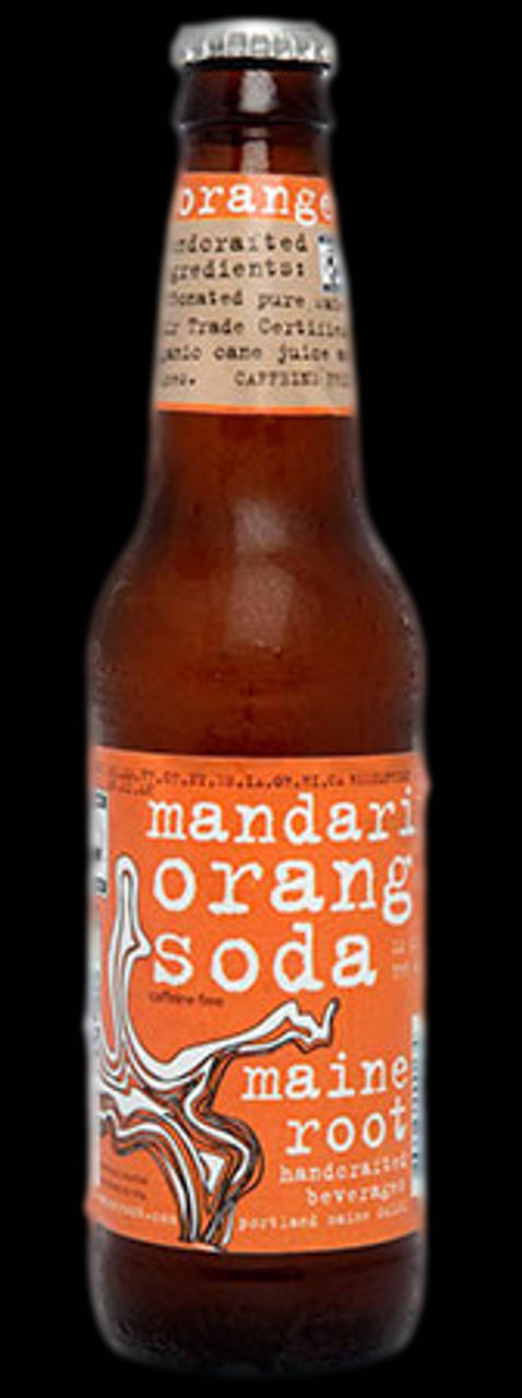 Mandarinorangesoda Maine Root Drink Blir En Konstig Design För Dator- Eller Mobilbakgrund. Wallpaper
