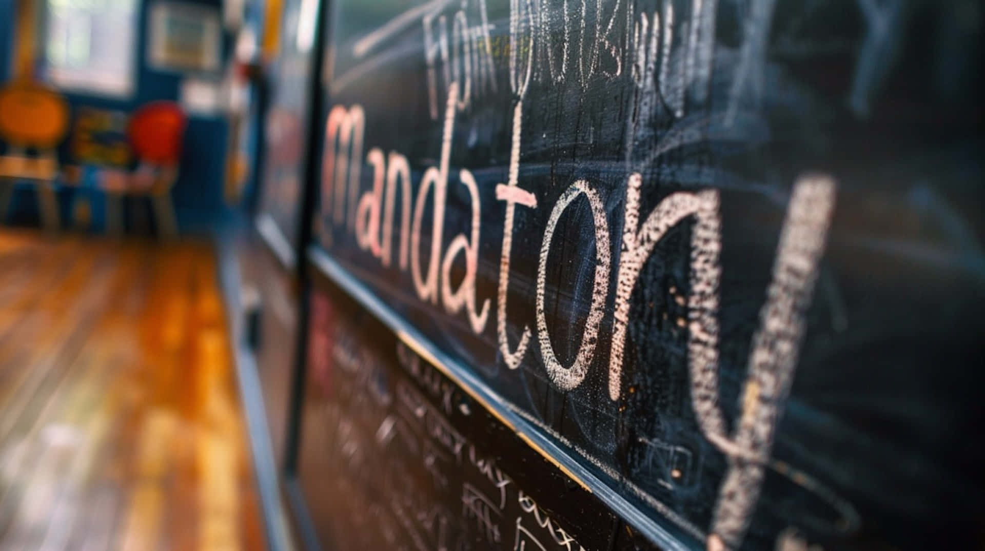 Mandatory Chalkboard Writing Wallpaper