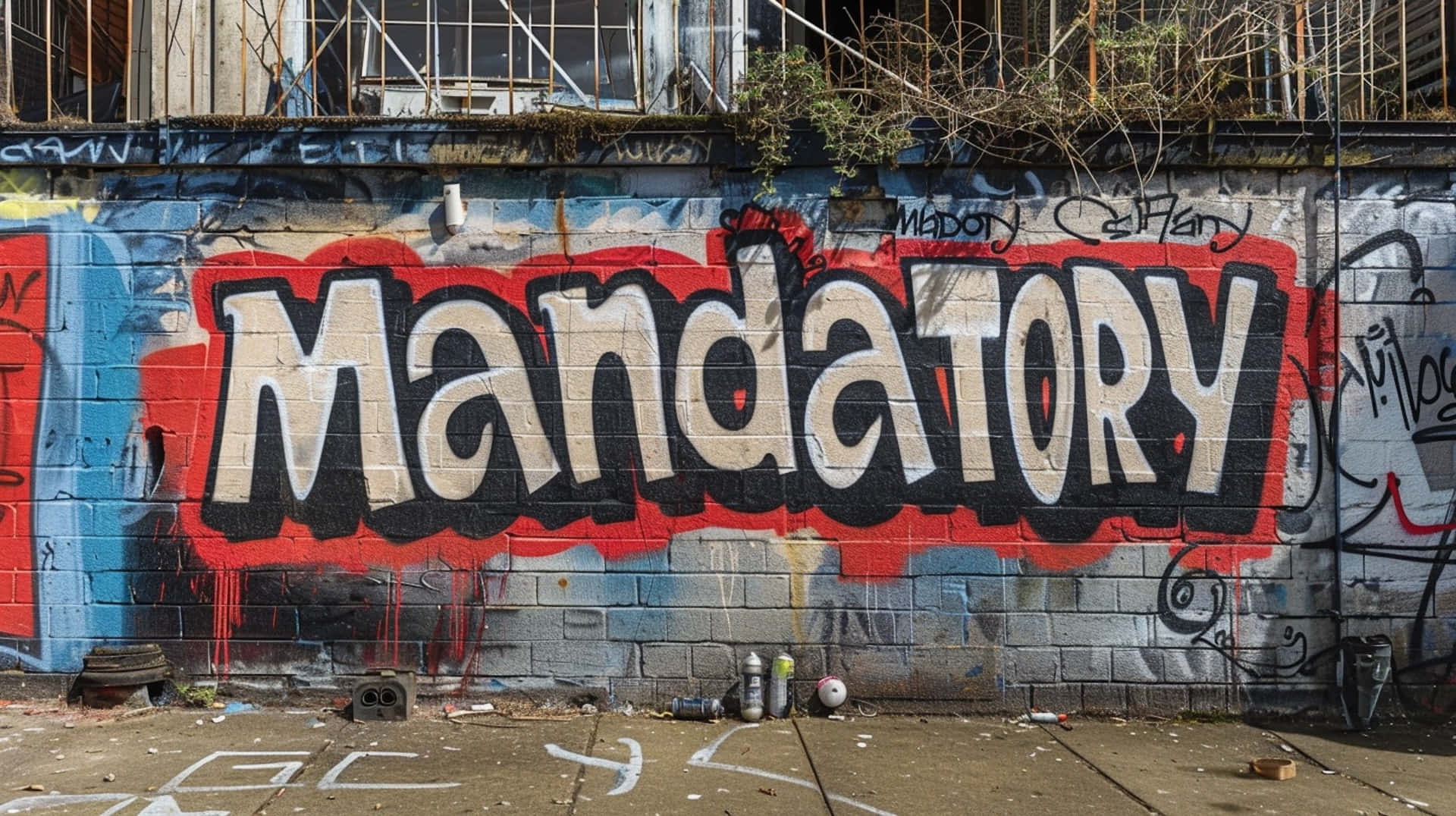 Mandatory Graffiti Wall Art.jpg Wallpaper