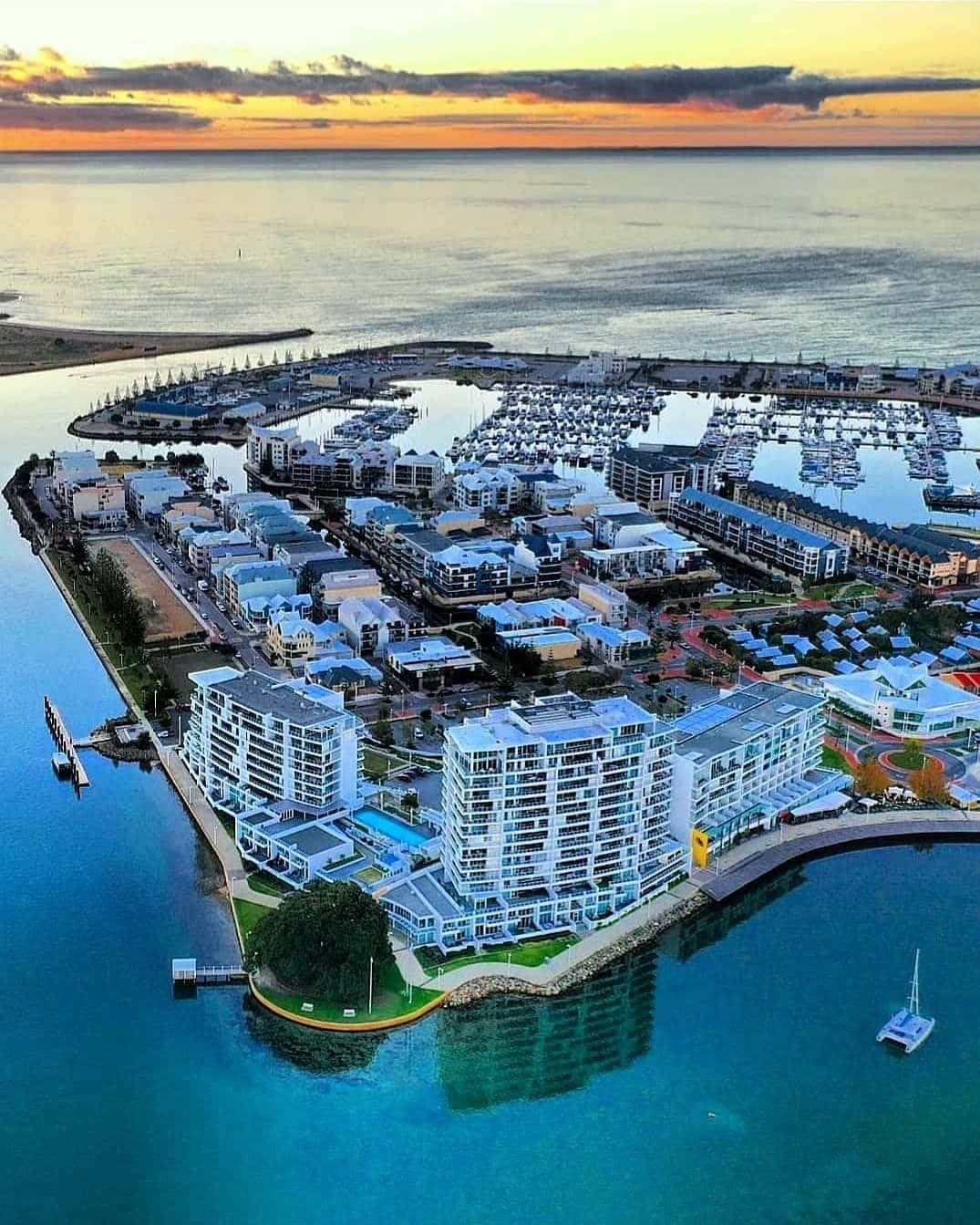 Mandurah Waterfront Aerial View Wallpaper