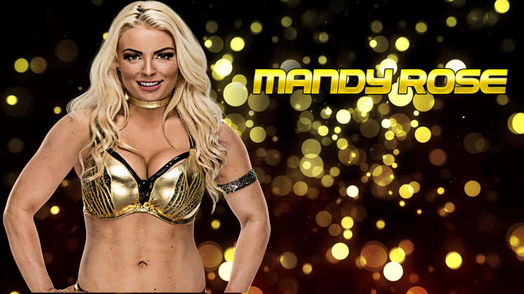 Mandy Rose Wrestler Glitter Background Wallpaper