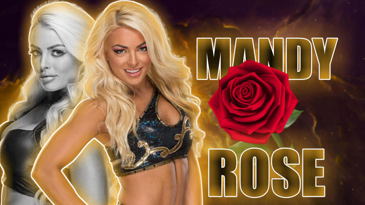 Mandy Rose Wrestler Promotional Graphic Wallpaper