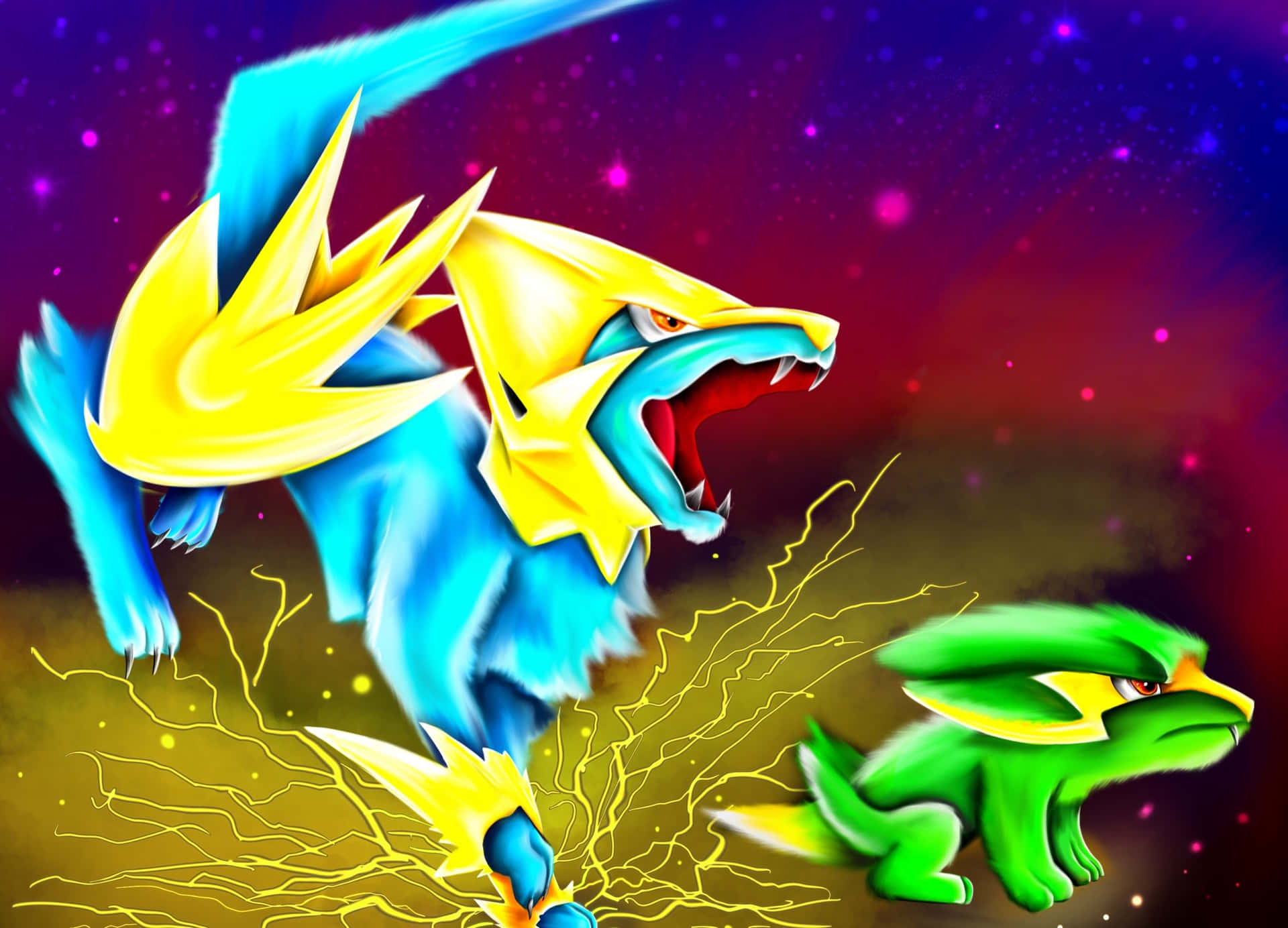 Manectric And Electrike Wallpaper