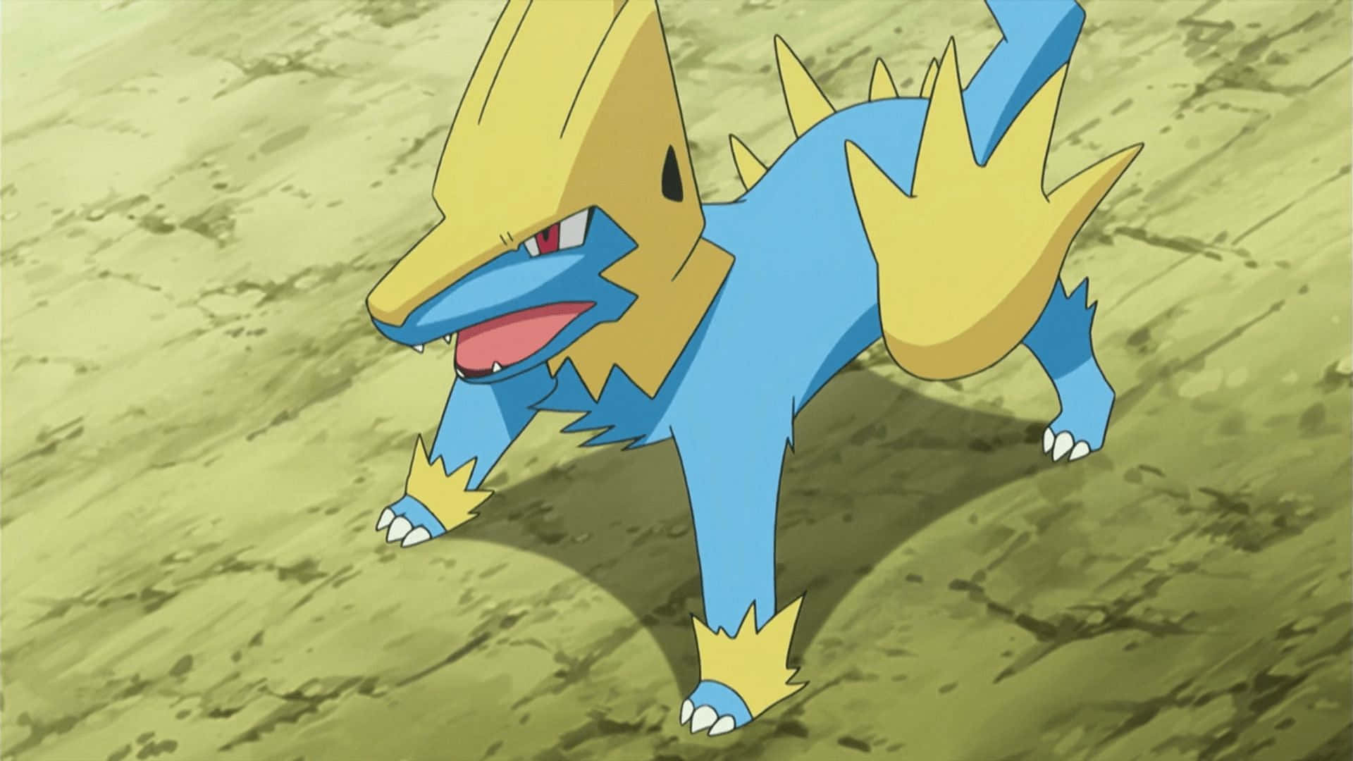 Manectric Standing On The Ground Wallpaper