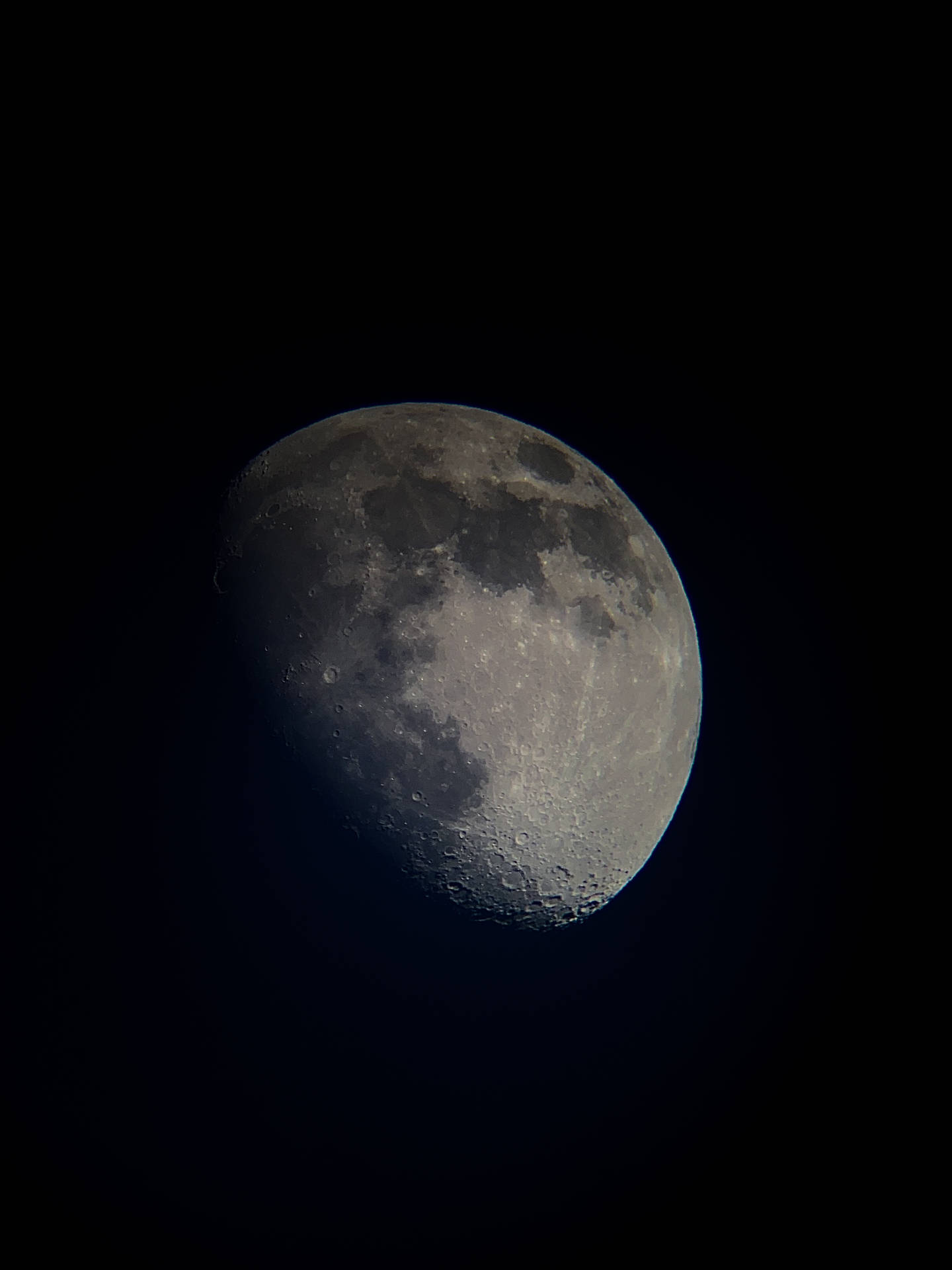 Månen Med Kratere Space Iphone Wallpaper
