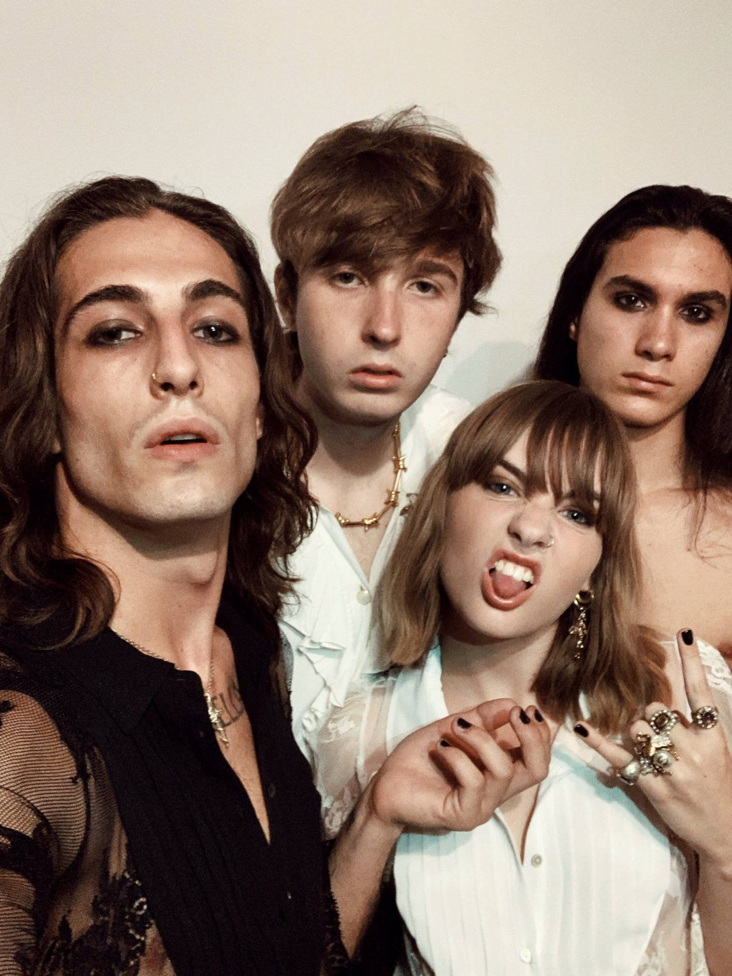 Maneskin Different Facial Expressions Wallpaper