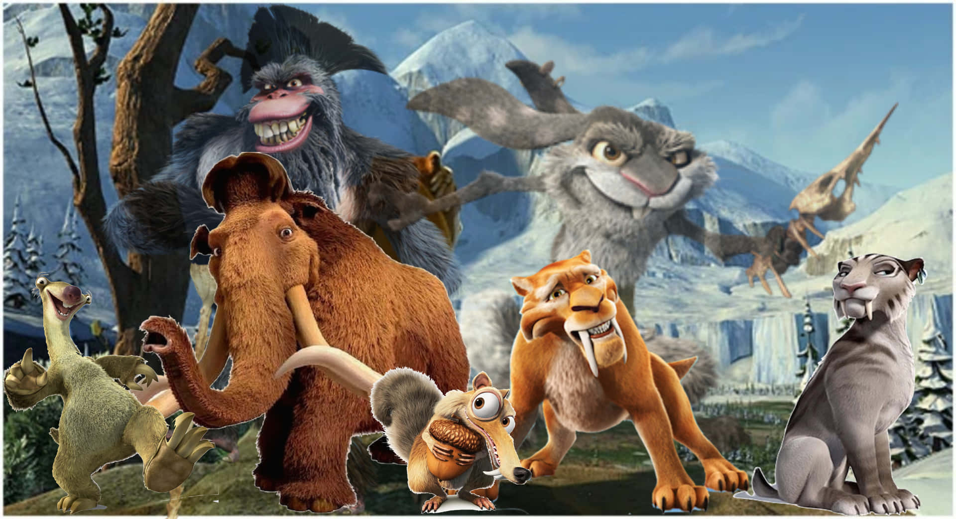 Manfred And Friends From Ice Age: Continental Drift Wallpaper