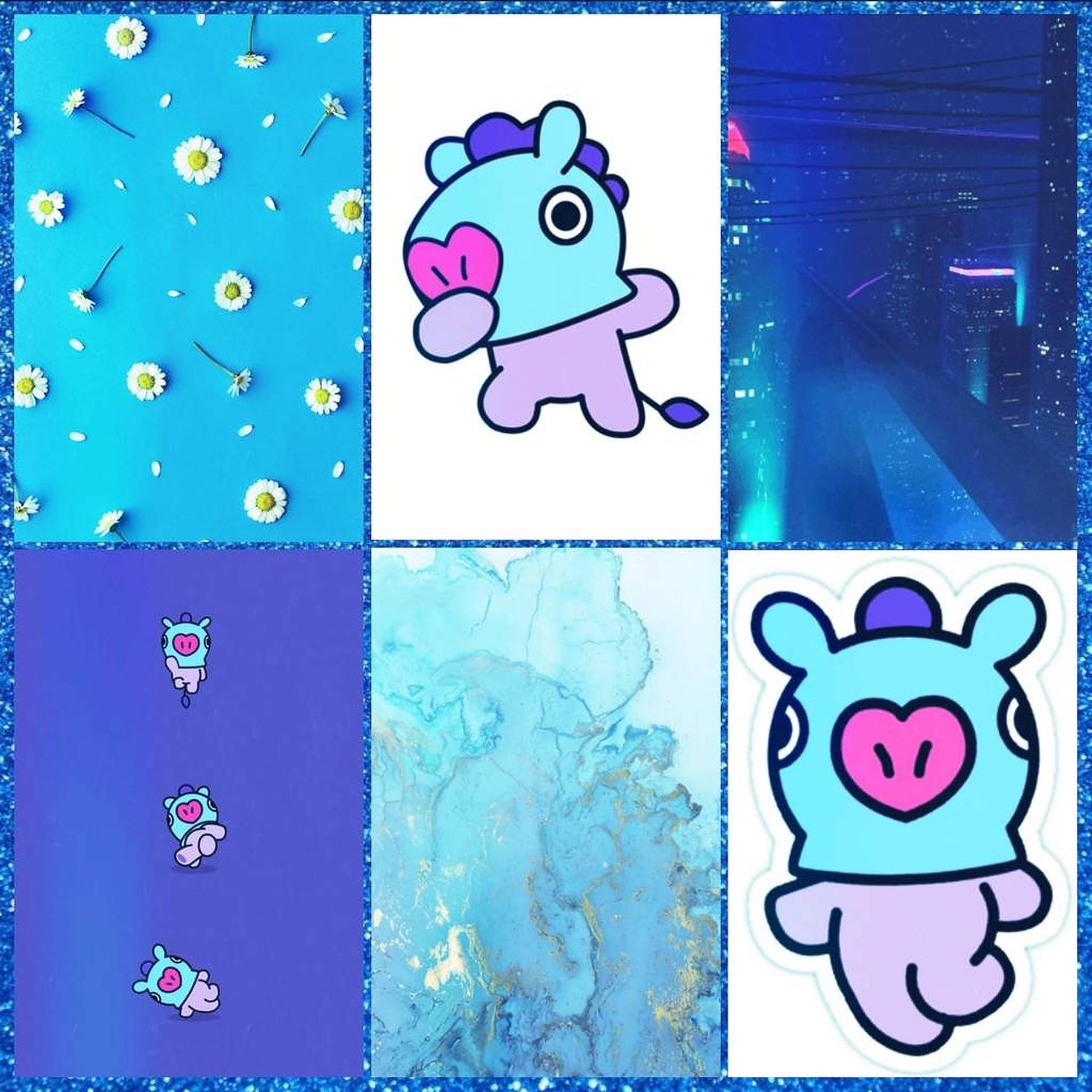 Mang Bt21 Aesthetic Collage Wallpaper