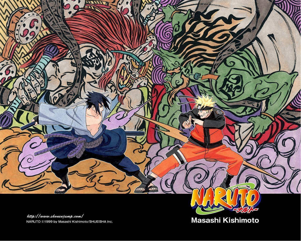 Manga Art Of Naruto Vs Sasuke Wallpaper