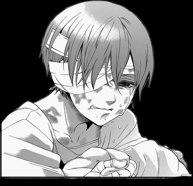 Manga Character Tearsand Bandages PNG