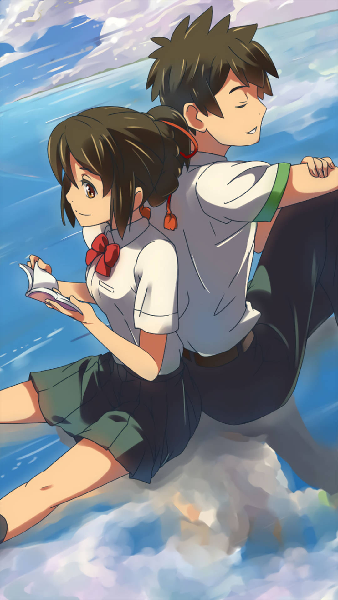 Kimi no Na wa, Mitsuha Miyamizu, Taki Tachibana, Japanese manga, art, anime  characters, HD wallpaper