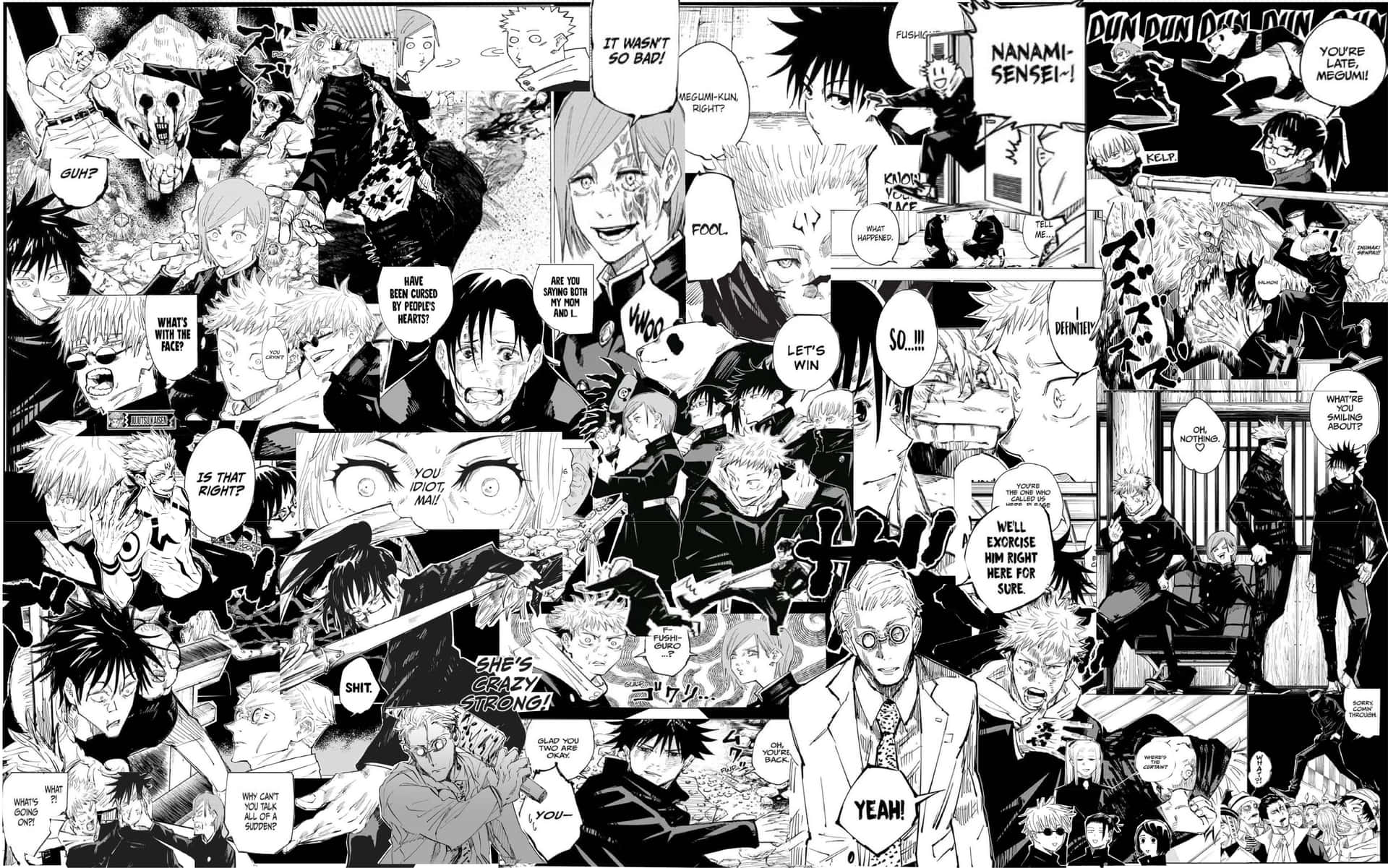 Nyd den unikke kunststil af manga-sider. Wallpaper