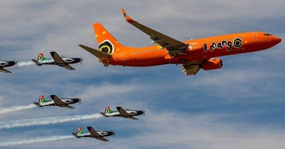 Mango Airlines fly og jet vægmaleri Wallpaper