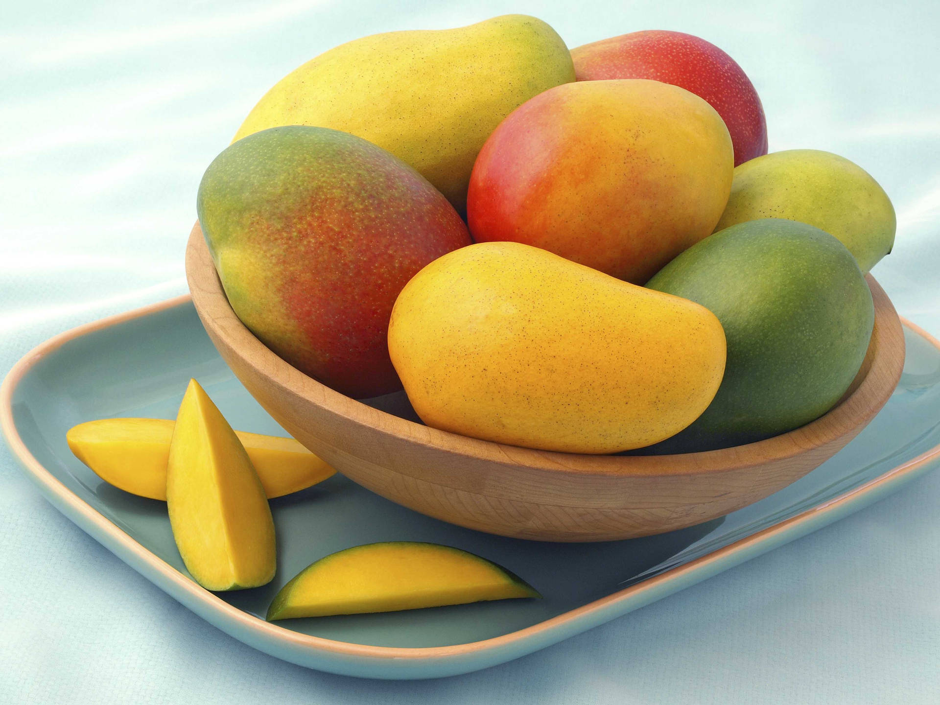 Mango Fruits Served Aesthetically Wallpaper