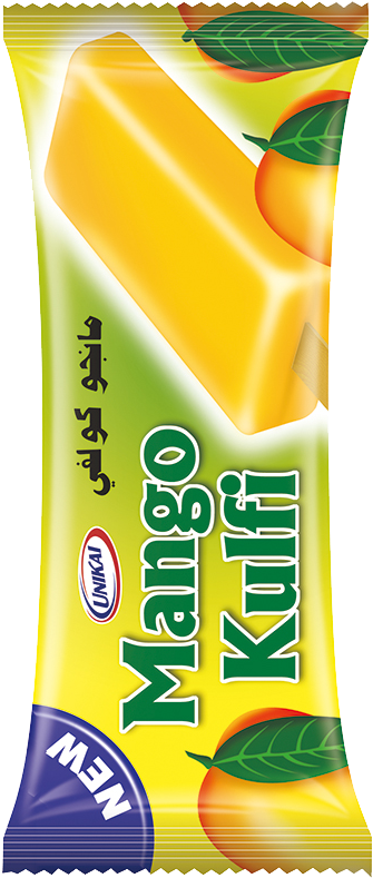 Mango Kulfi Frozen Dessert Packaging PNG