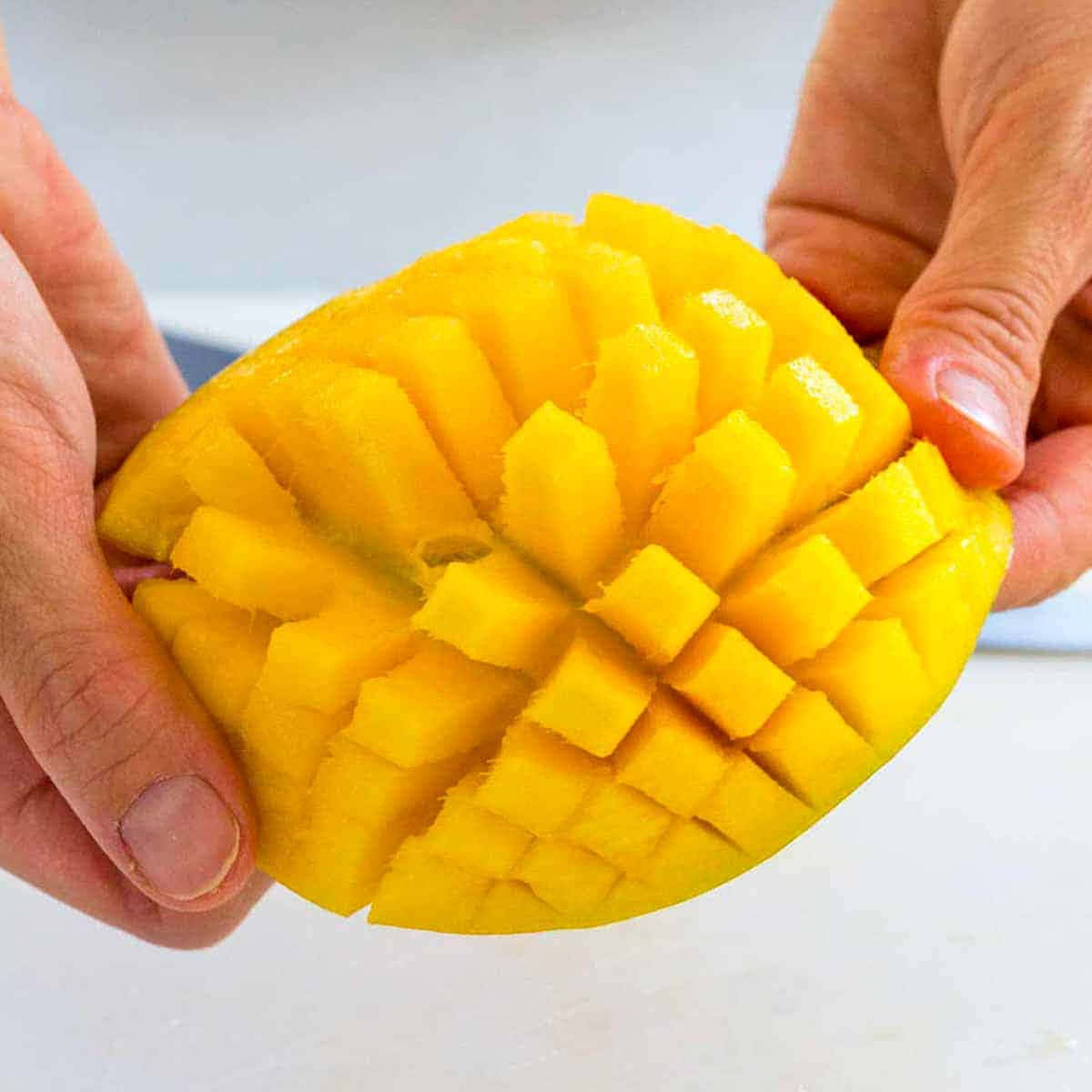 A ripe and juicy mango, ready to be eaten!