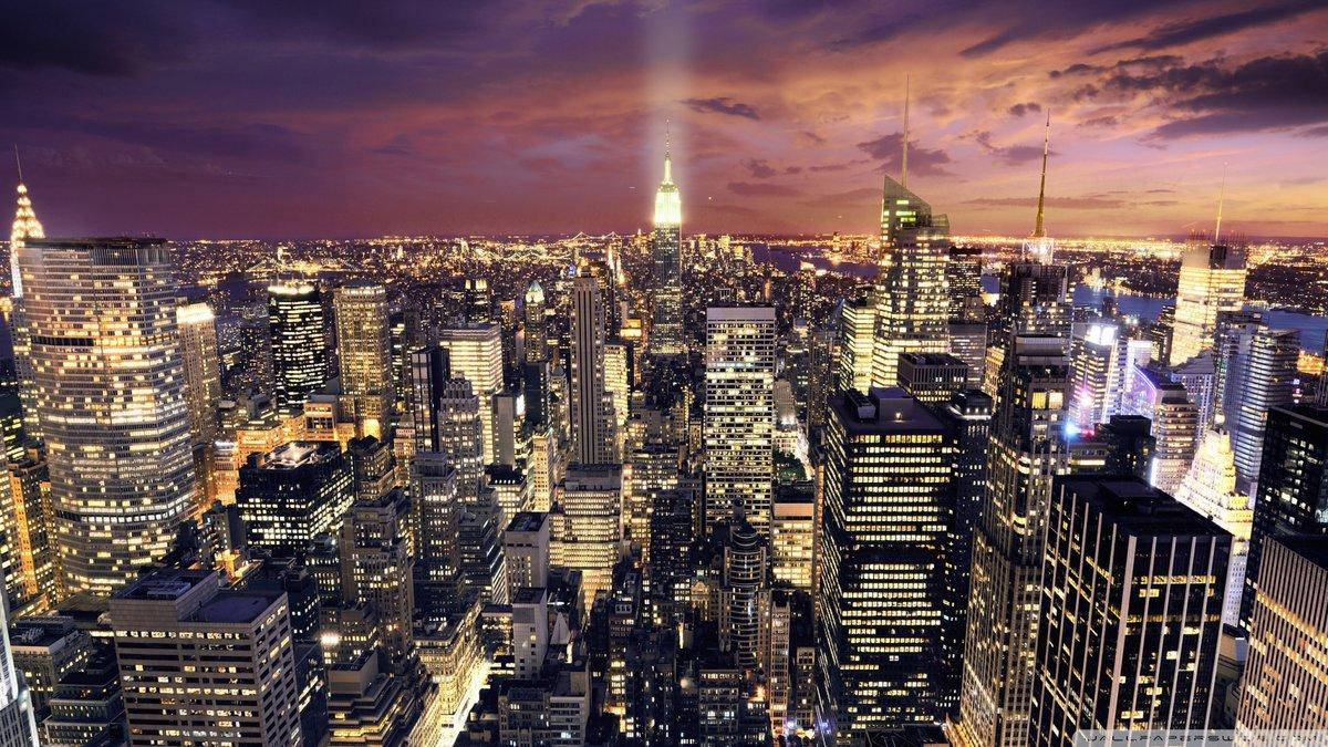 Manhattanempire State Building De Noche. Fondo de pantalla