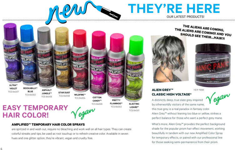 Manic Panic Hair Color Products Ad PNG
